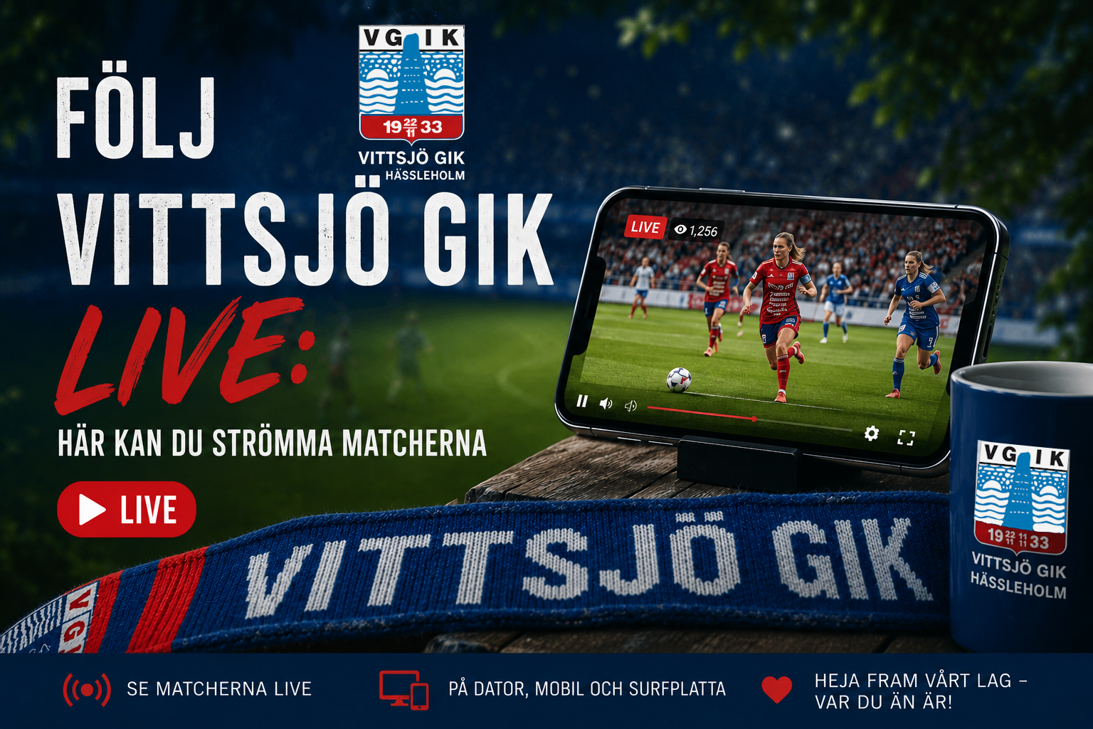 Följ Vittsjö GIK live